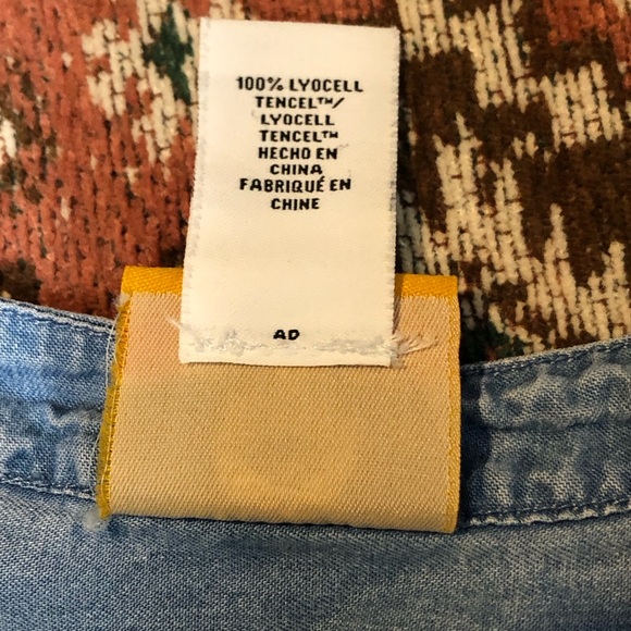 Ruby Rd. Denim Embroidered Tie Button Blouse - Picture 10 of 10